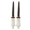 Witchy Ghost Taper Candles - Black Multi Flame Candles for Halloween, 7hr Burn Time, 12" Tall, Paraffin Wax